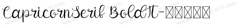 CapricornSerif BoldIt字体转换